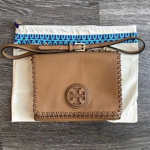 Tory Burch Marion Brown Leather Crossbody